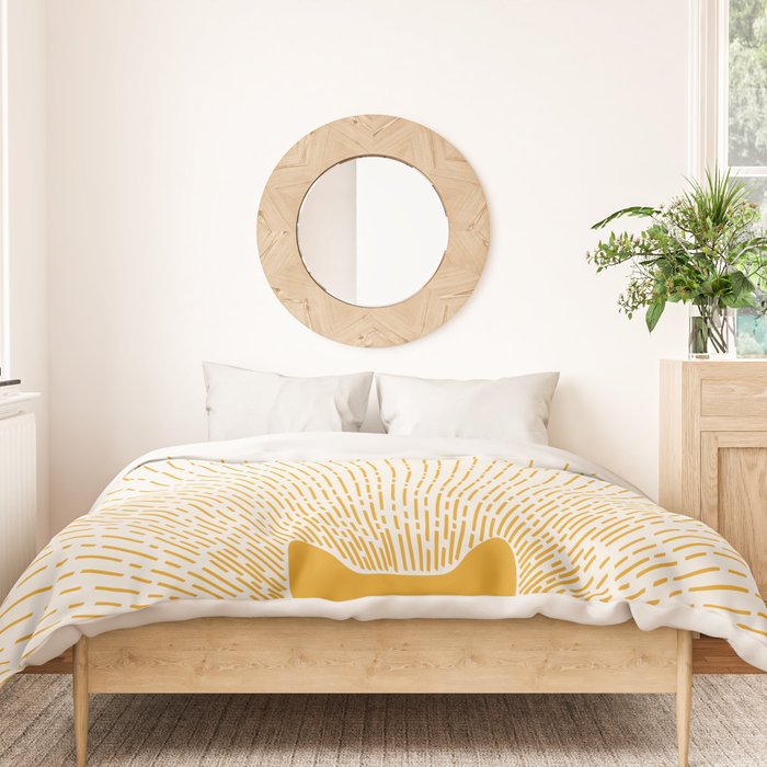 Cat Landscape 96: Good Meowning Duvet Cover Gallery Image 3