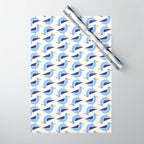 Blue Seagulls Pattern Wrapping Paper Gallery Image 1