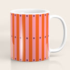 Stripes and Dots geometric pattern red and pink Coffee Mug Gallery Image 1