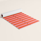 Stripes and Dots geometric pattern red and pink Yoga Mat Gallery Image 2