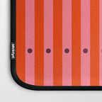 Stripes and Dots geometric pattern red and pink Laptop Sleeve Gallery Image 3