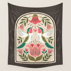 Hummingbirds - Green and Pink Wall Tapestry Gallery Image 4