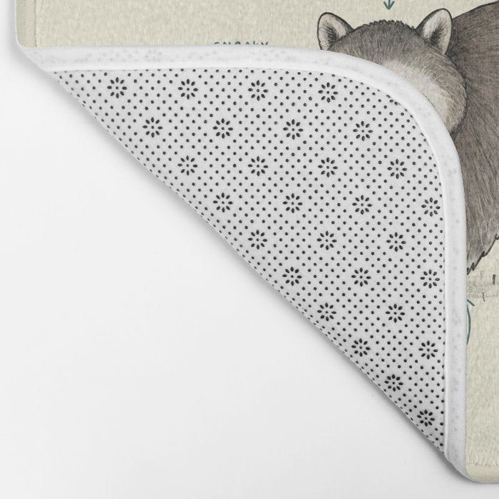 Anatomy of a Raccoon Bath Mat Gallery Image 2
