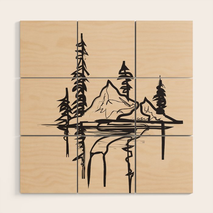Abstract Landscape II Wood Wall Art Gallery Image 1