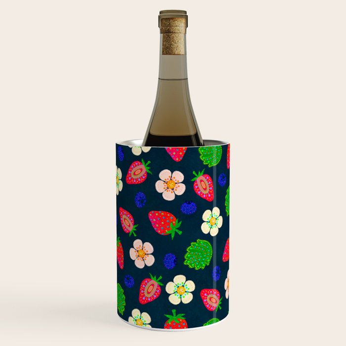 Strawberry magic - navy Wine Chiller Gallery Image 3