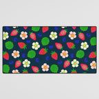 Strawberry magic - navy Desk Mat Gallery Image 3