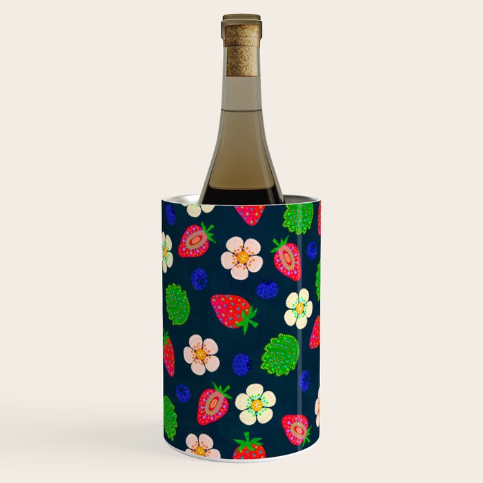 Strawberry magic - navy Wine Chiller Gallery Image 2