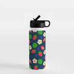 Strawberry magic - navy Water Bottle Gallery Image 1
