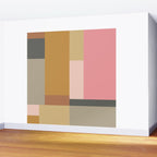 Color Block | Sage Green and Rose Pink Wall Mural Gallery Image 2