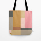 Color Block | Sage Green and Rose Pink Tote Bag Gallery Image 1