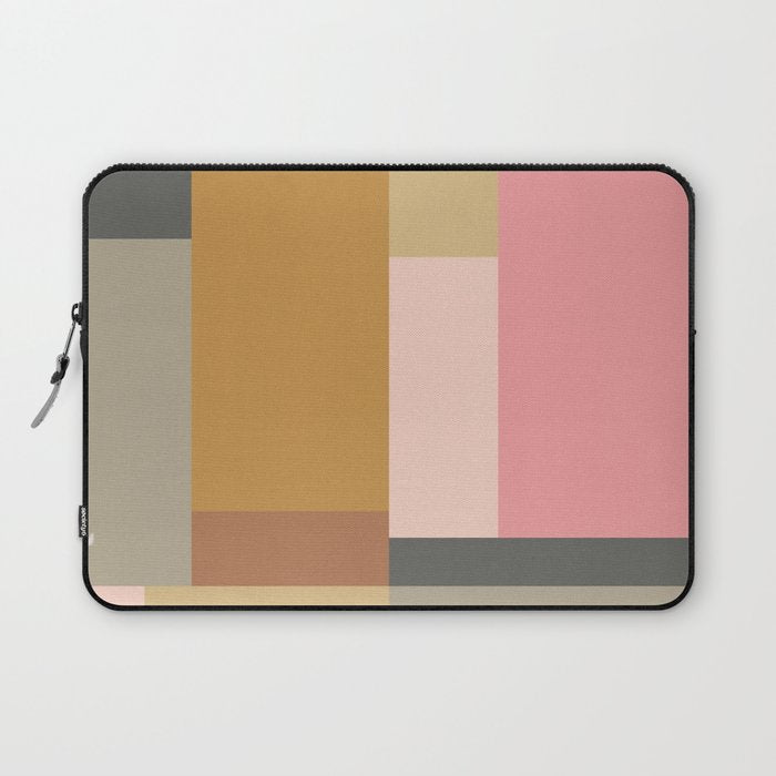 Color Block | Sage Green and Rose Pink Laptop Sleeve Gallery Image 1