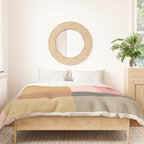 Color Block | Sage Green and Rose Pink Duvet Cover Gallery Image 3
