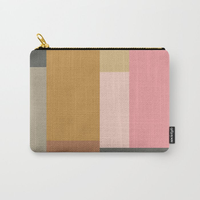 Color Block | Sage Green and Rose Pink Carry All Pouch Gallery Image 1