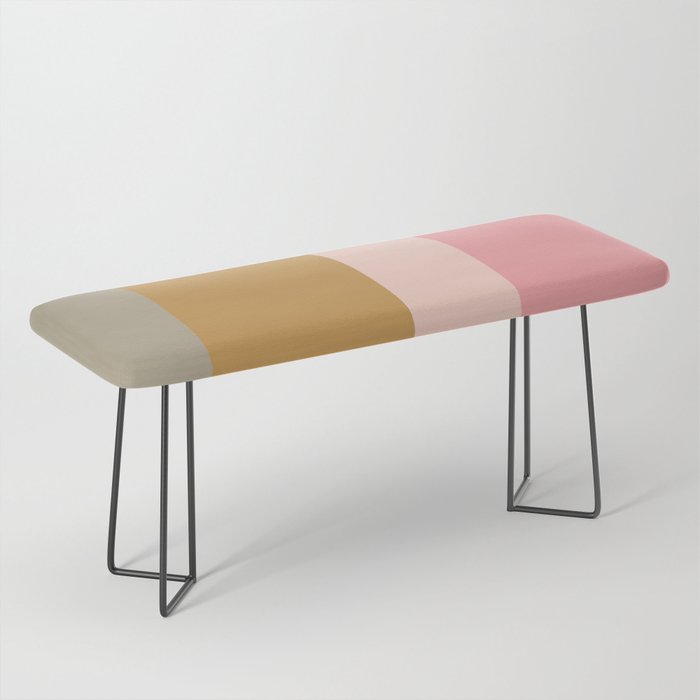 Color Block | Sage Green and Rose Pink Bench Gallery Image 1