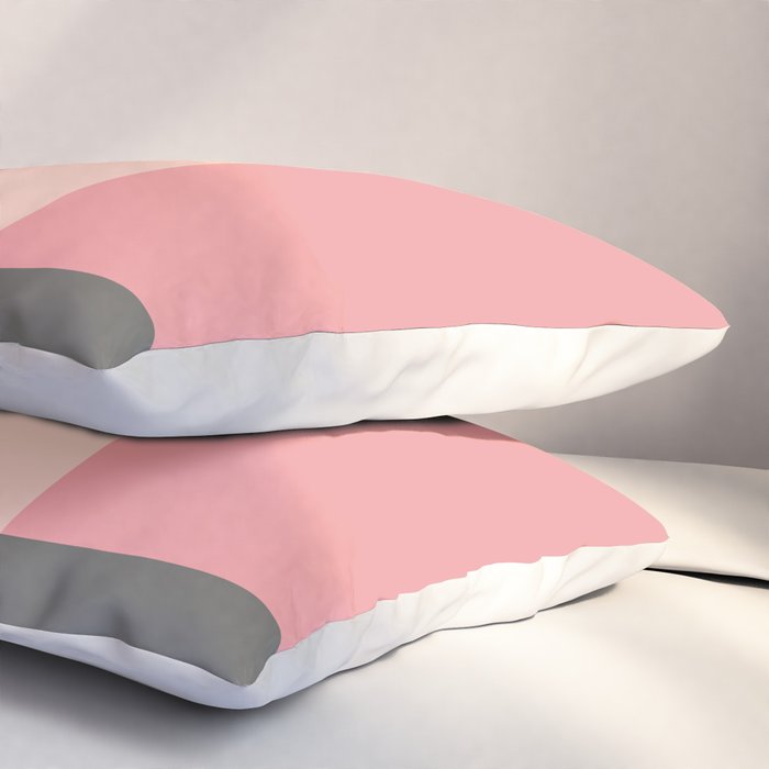 Color Block | Sage Green and Rose Pink Pillow Sham Gallery Image 3