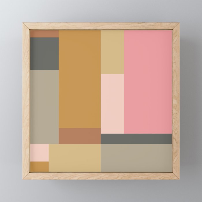 Color Block | Sage Green and Rose Pink Mini Art Print Gallery Image 1