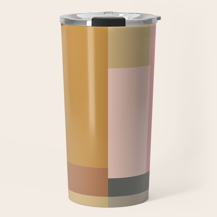 Color Block | Sage Green and Rose Pink Travel Mug Gallery Image 1