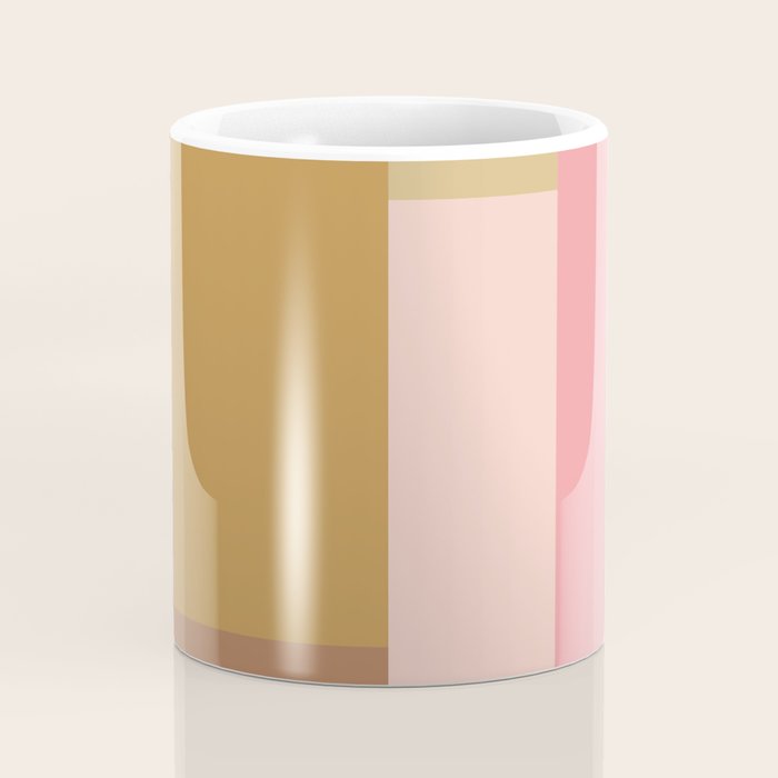 Color Block | Sage Green and Rose Pink Coffee Mug Gallery Image 4
