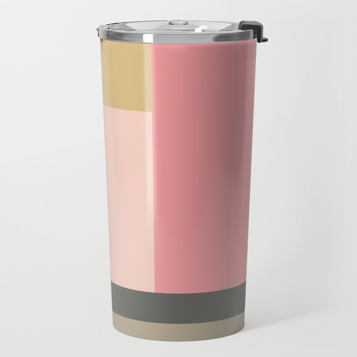 Color Block | Sage Green and Rose Pink Travel Mug Gallery Image 2