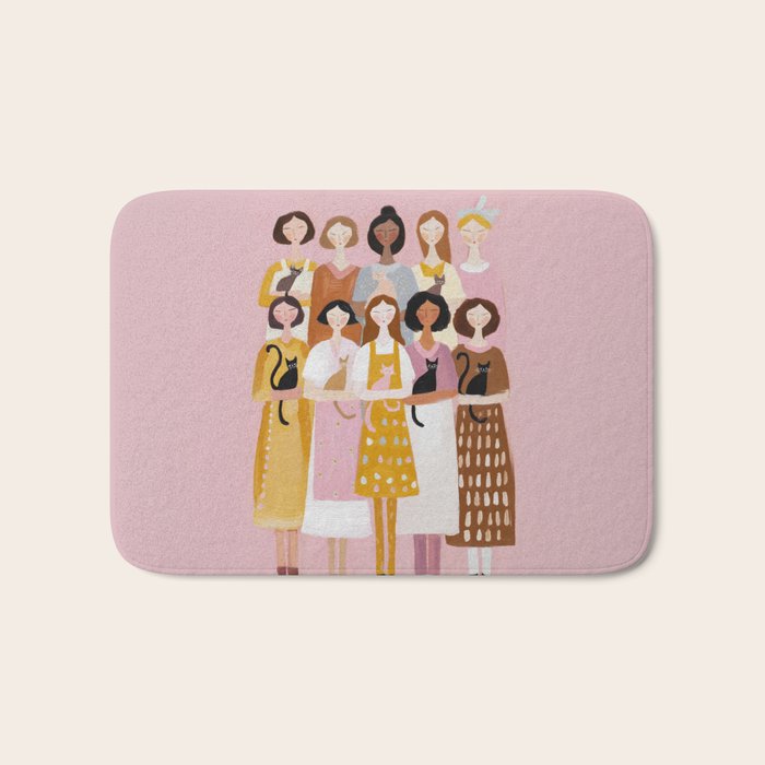 Sisterhood of Cat Lovers Bath Mat Gallery Image 1