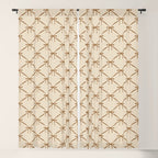 Bows & Ribbons Pattern LVI Neutral Beige Window Curtain Gallery Image 5