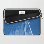 Sailboat Patent - Yacht Art - Blueprint Laptop Sleeve Gallery Image 2