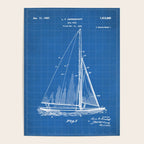 Sailboat Patent - Yacht Art - Blueprint Poster Gallery Image 4