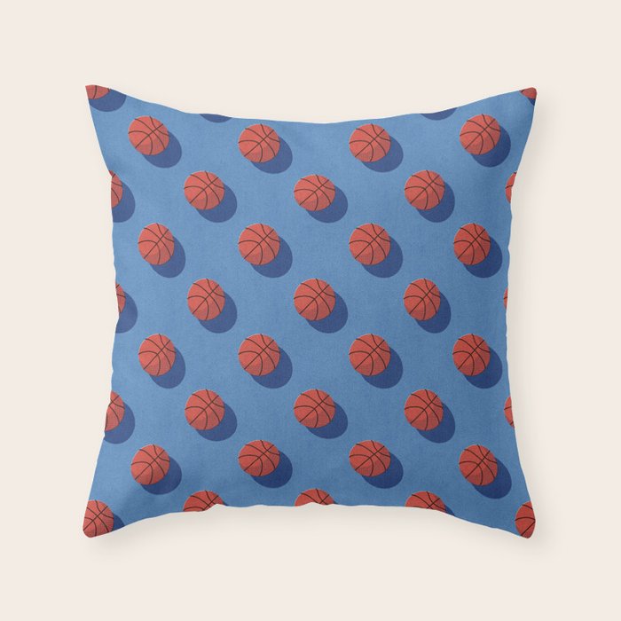BALLS Basketball - outdoor - pattern Throw Pillow Gallery Image 6