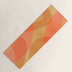 Amber Orange Abstract Flow Mid Century Layered Shapes Yoga Mat Gallery Image 1