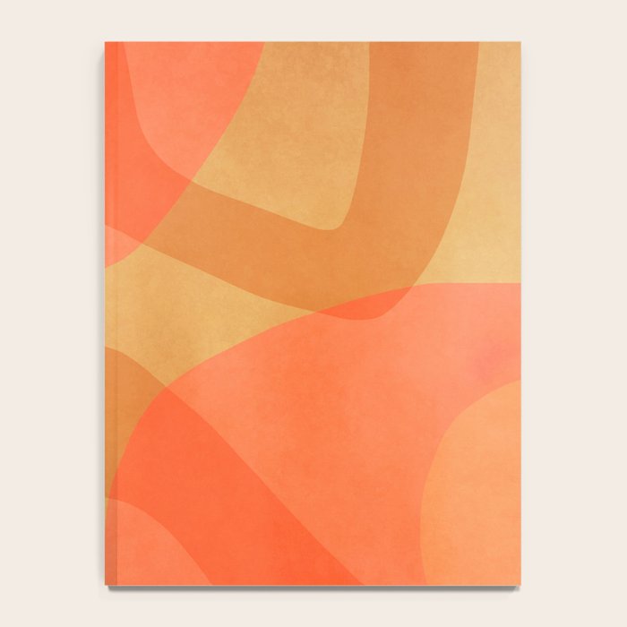 Amber Orange Abstract Flow Mid Century Layered Shapes Notebook Gallery Image 4