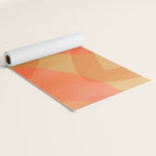 Amber Orange Abstract Flow Mid Century Layered Shapes Yoga Mat Gallery Image 2