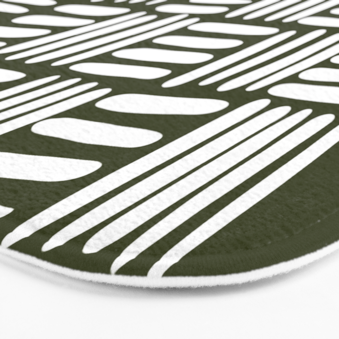 Boho (Olive Green) Bath Mat Gallery Image 3
