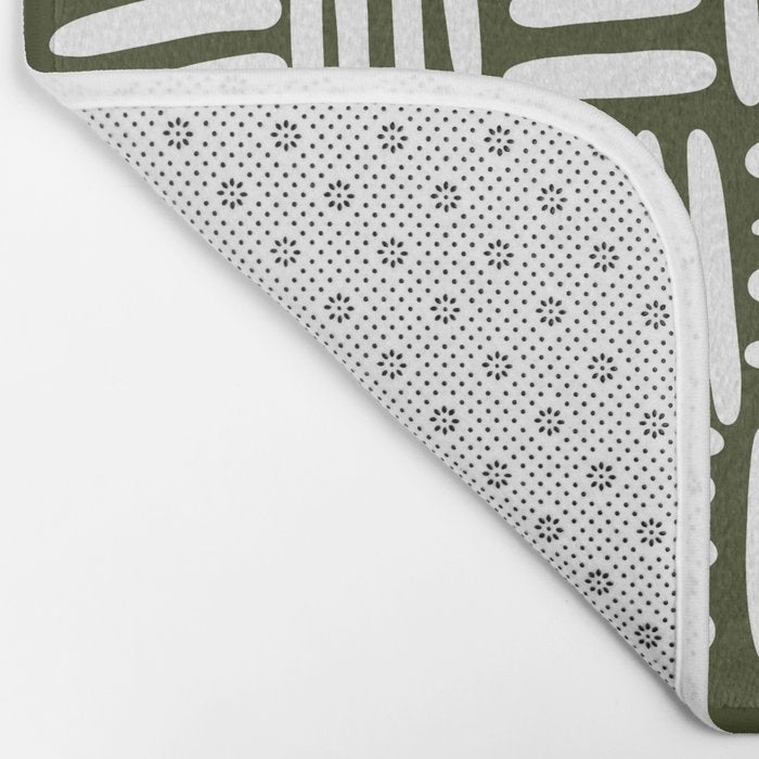 Boho (Olive Green) Bath Mat Gallery Image 2