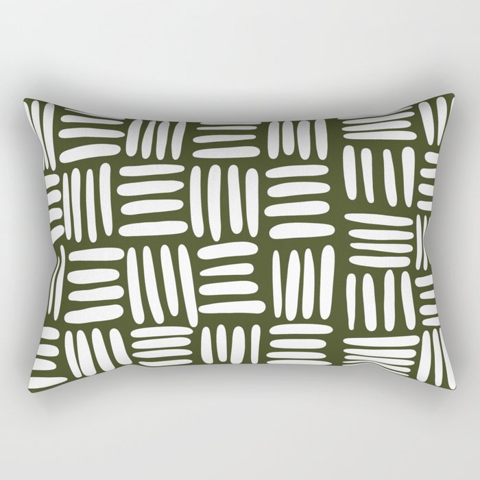 Boho (Olive Green) Rectangular Pillow Gallery Image 1