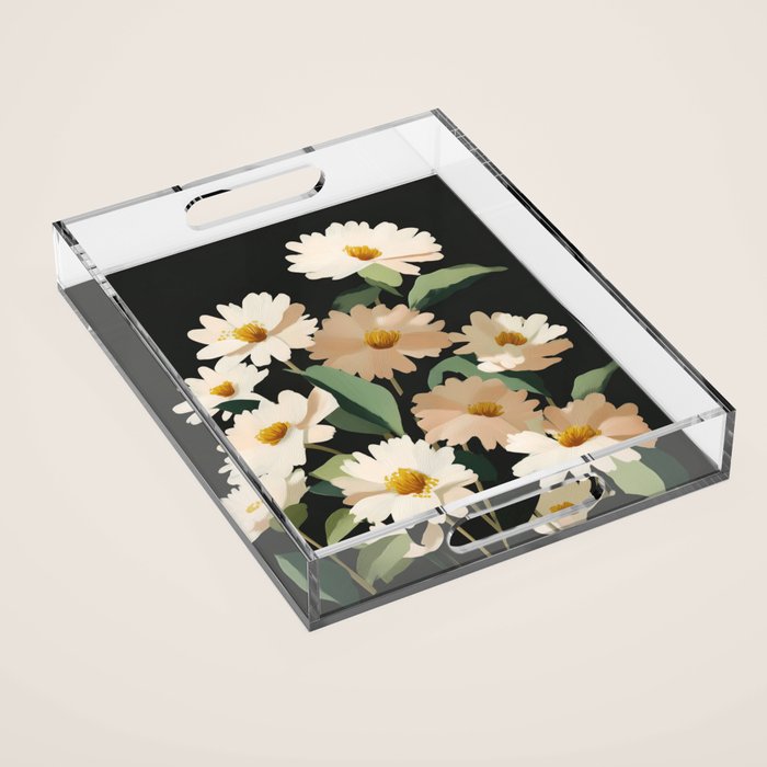 Soft Bloom Noir Acrylic Tray Gallery Image 1