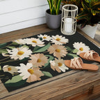 Soft Bloom Noir Outdoor Rug Gallery Image 2