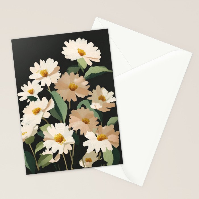 Soft Bloom Noir Stationery Card Gallery Image 2