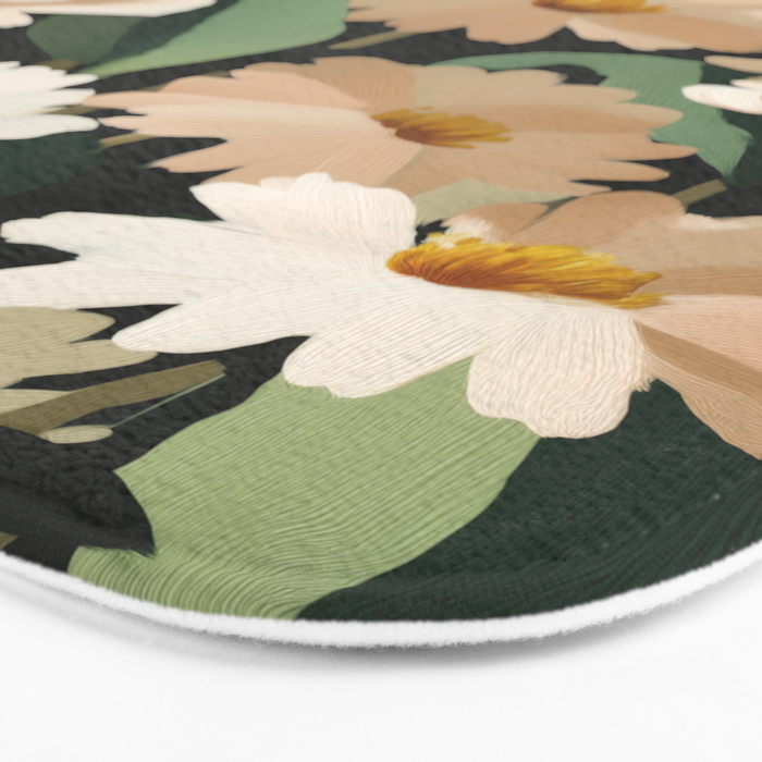 Soft Bloom Noir Bath Mat Gallery Image 3