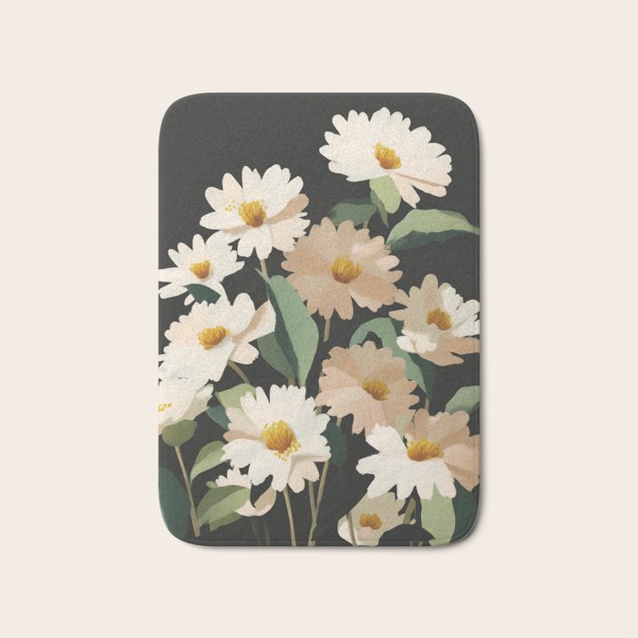 Soft Bloom Noir Bath Mat Gallery Image 1