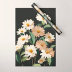 Soft Bloom Noir Wrapping Paper Gallery Image 1