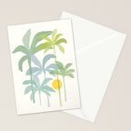 Tropic Sun - palm tree drawing Stationery Card Gallery Image 2