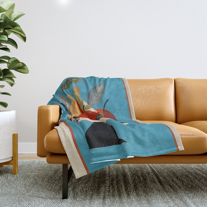 Modern Fruit Bowl I Throw Blanket Gallery Image 1