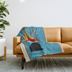 Modern Fruit Bowl I Throw Blanket Gallery Image 1