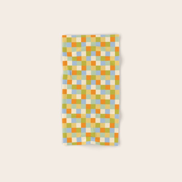 Bold Retro Checks Pattern - Small XXXVI Bath Towel Gallery Image 1