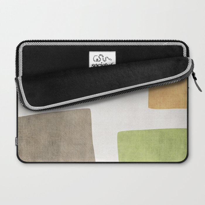 Modern Artwork Green Blue Orange Brown 01 Laptop Sleeve Gallery Image 2