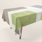 Modern Artwork Green Blue Orange Brown 01 Tablecloth Gallery Image 1