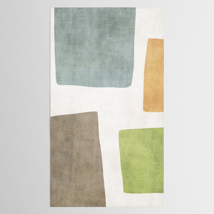 Modern Artwork Green Blue Orange Brown 01 Tablecloth Gallery Image 2