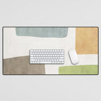 Modern Artwork Green Blue Orange Brown 01 Desk Mat Gallery Image 1