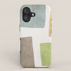 Modern Artwork Green Blue Orange Brown 01 iPhone Case Gallery Image 1