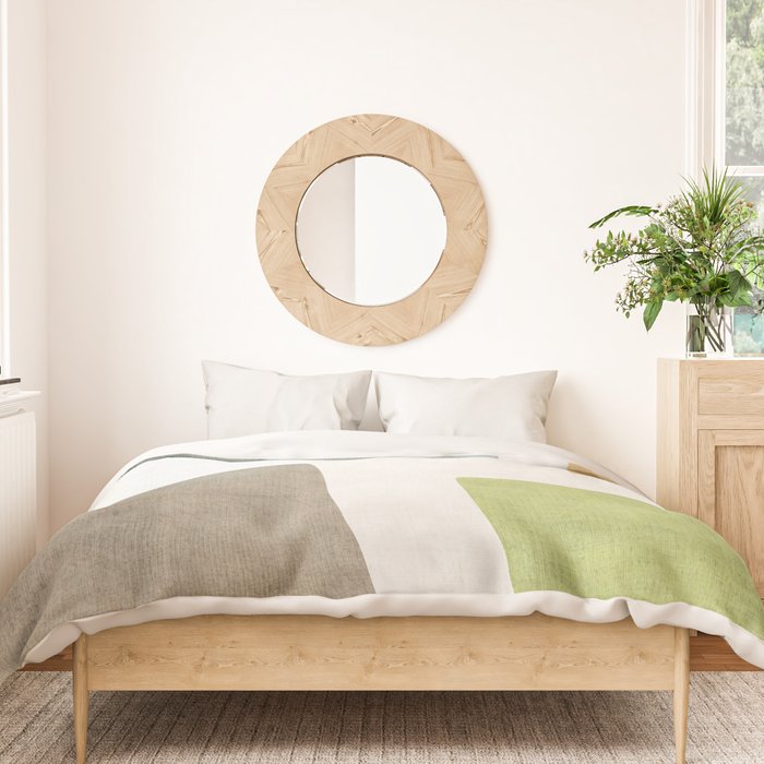 Modern Artwork Green Blue Orange Brown 01 Duvet Cover Gallery Image 3